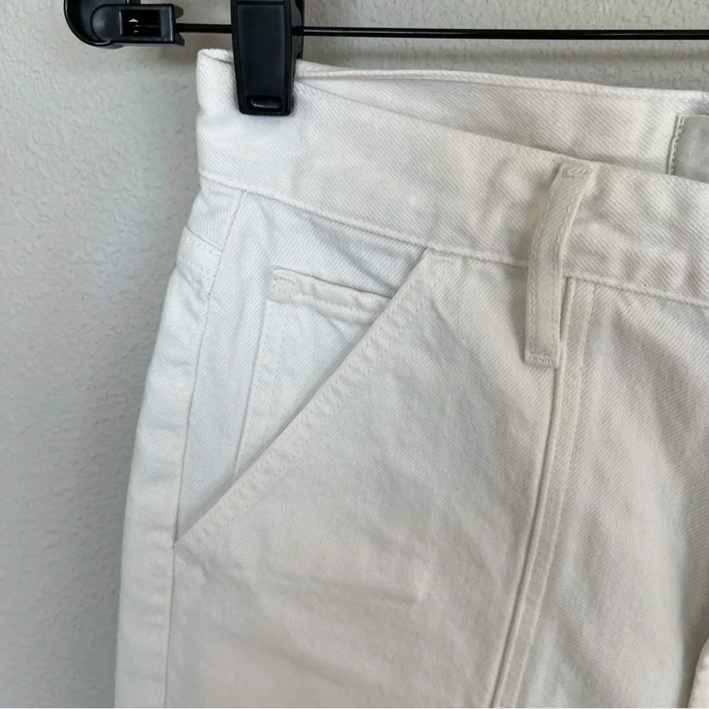 NWOT AGOLDE Cooper Cargo Jeans Milkshake White Denim Casual Women’s 25 - Picture 9 of 13